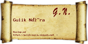 Gulik Nóra névjegykártya