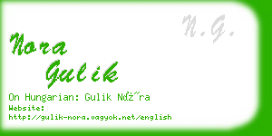 nora gulik business card
